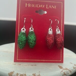 Christmas Earrings-2 Pairs